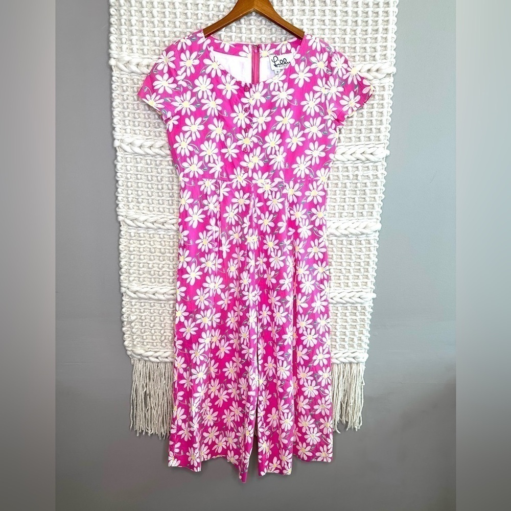 Lilly Pulitzer Vintage Pink Daisies Jumpsuit